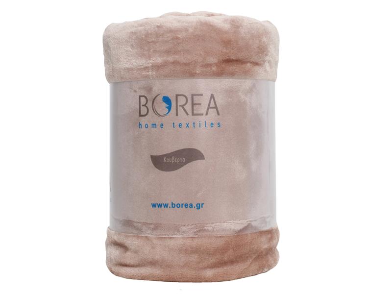 Κουβέρτα Βελουτέ Borea K4 Άμμου