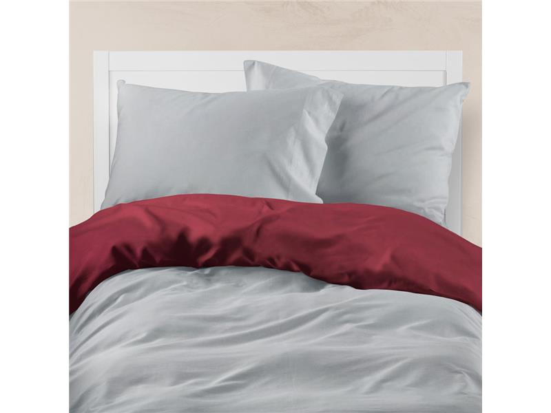 Παπλωματοθήκη Borea Solid Line Μπορντώ-Ποντικί