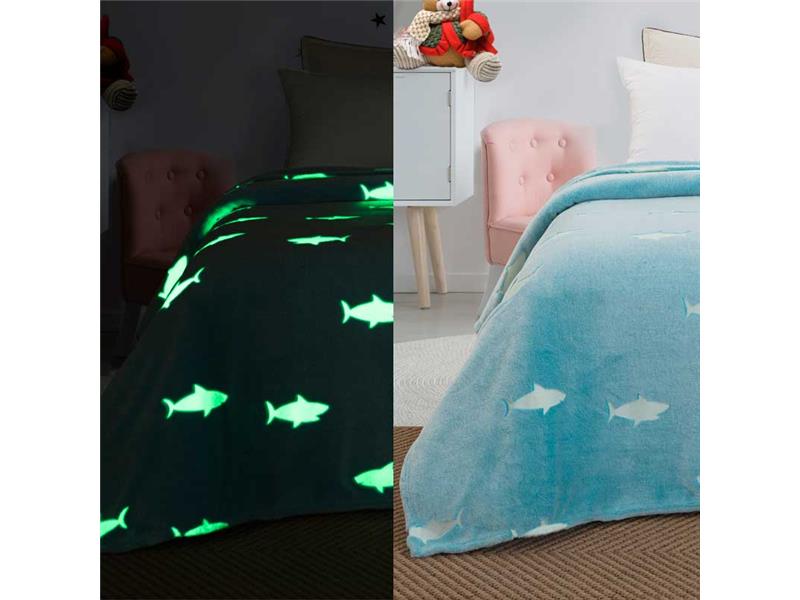 Κουβέρτα Fleece Φωσφοριζέ Palamaiki Luminous Fin