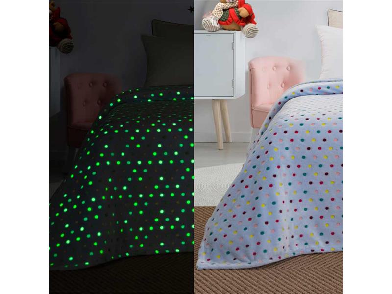 Κουβέρτα Fleece Φωσφοριζέ Palamaiki Luminous Bubble