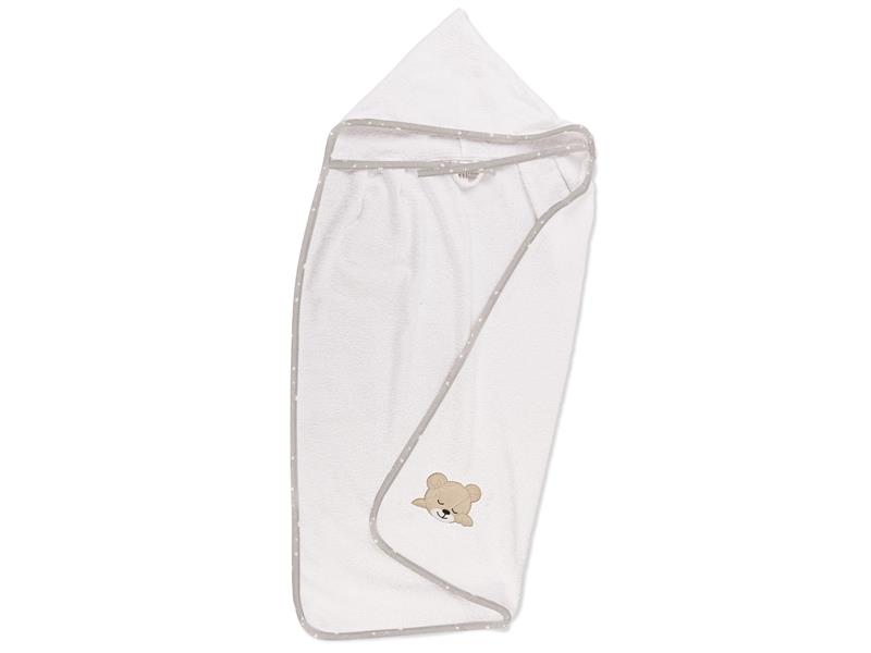 ΚΑΠΑ ΒΡΕΦ Cotton 100% 75X85 SLEEPING BEARS CUB 10 ΛΕΥΚΟ/ΓΚΡΙ