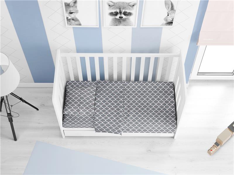 ΚΑΤΩΣΕΝΤΟΝΟ ΜΕ ΛΑΣΤΙΧΟ ΒΡΕΦ Cotton 100% 0,70X1,40X0,15 Windows 135 Grey