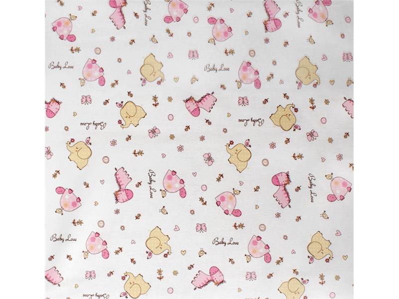 ΣΕΝΤΟΝΑΚΙ ΛΙΚΝΟΥ ΒΡΕΦ Cotton 100% 80Χ110 Elephant 172 Pink