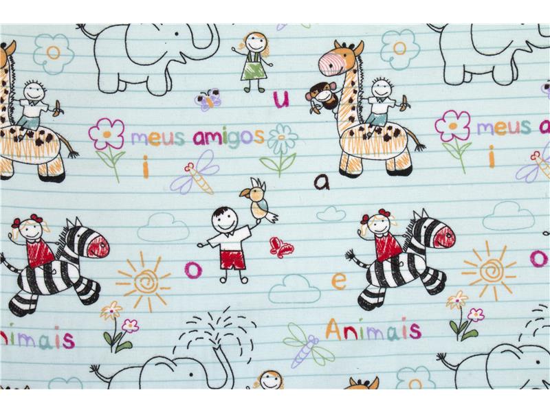 ΣΕΝΤΟΝΑΚΙ ΛΙΚΝΟΥ ΒΡΕΦ Flannel Cotton 100% 80Χ110 Africa 146 Light Green