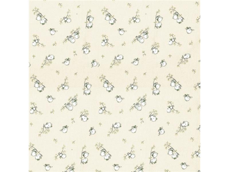 ΣΕΝΤΟΝΑΚΙ ΛΙΚΝΟΥ ΒΡΕΦ Flannel Cotton 100% 80Χ110 Birds 16 Ecru