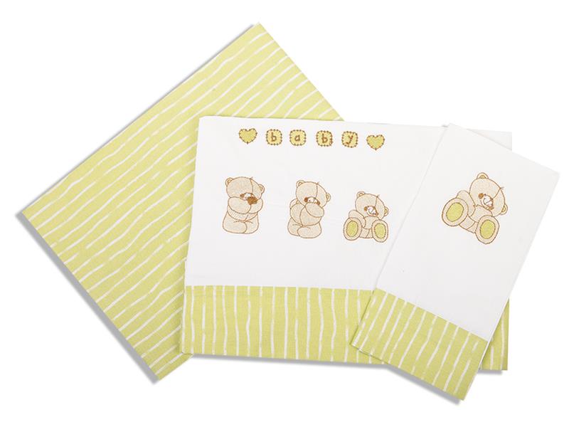 ΣΕΝΤΟΝΙΑ ΣΕΤ 3 τεμ ΒΡΕΦ Cotton 100% 120Χ170 ΑΡΚΟΥΔΑΚΙΑ 108 ΜΠΕΖ/ΕΚΡΟΥ/ΕΚΡΟΥ