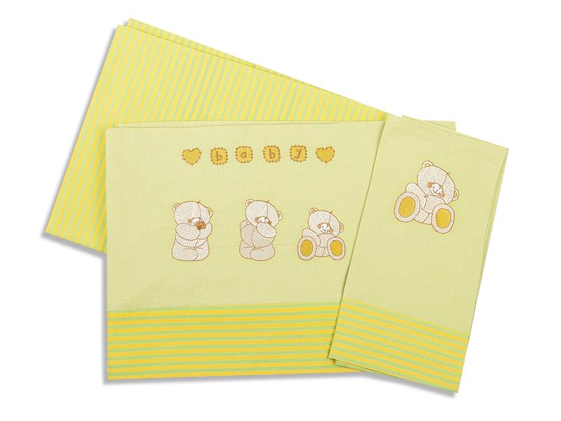 ΣΕΝΤΟΝΙΑ ΣΕΤ 3 τεμ ΒΡΕΦ Cotton 100% 120Χ170 ΑΡΚΟΥΔΑΚΙΑ 110 ΛΑΧ/ΚΙΤΡ/ΦΥΣΤΙΚΙ