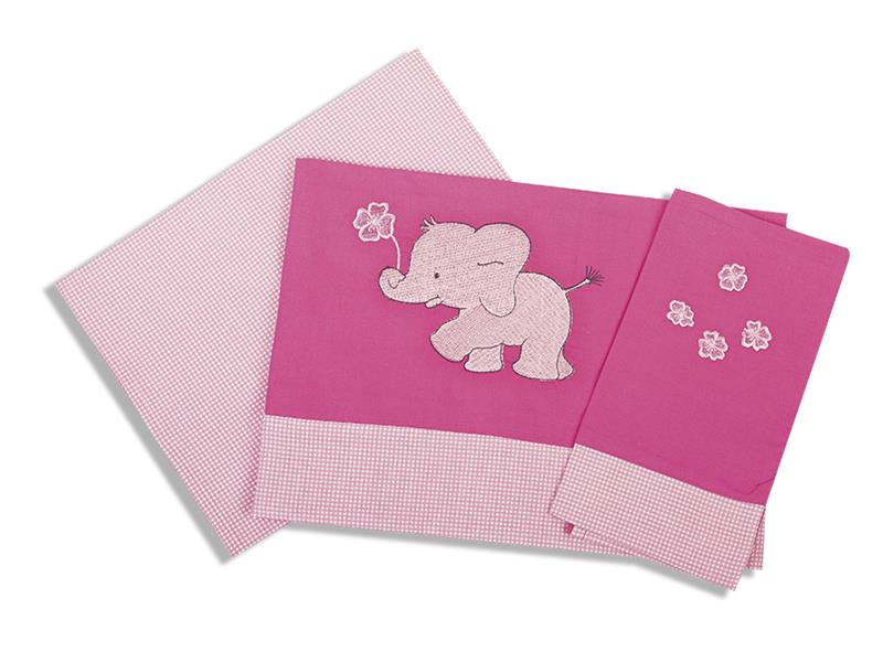 ΣΕΝΤΟΝΙΑ ΣΕΤ 3 τεμ ΒΡΕΦ Cotton 100% 120Χ170 ΕΛΕΦΑΝΤΑΚΙ 122 ΡΟΖ/ΛΕΥΚΟ/ΦΟΥΞΙΑ