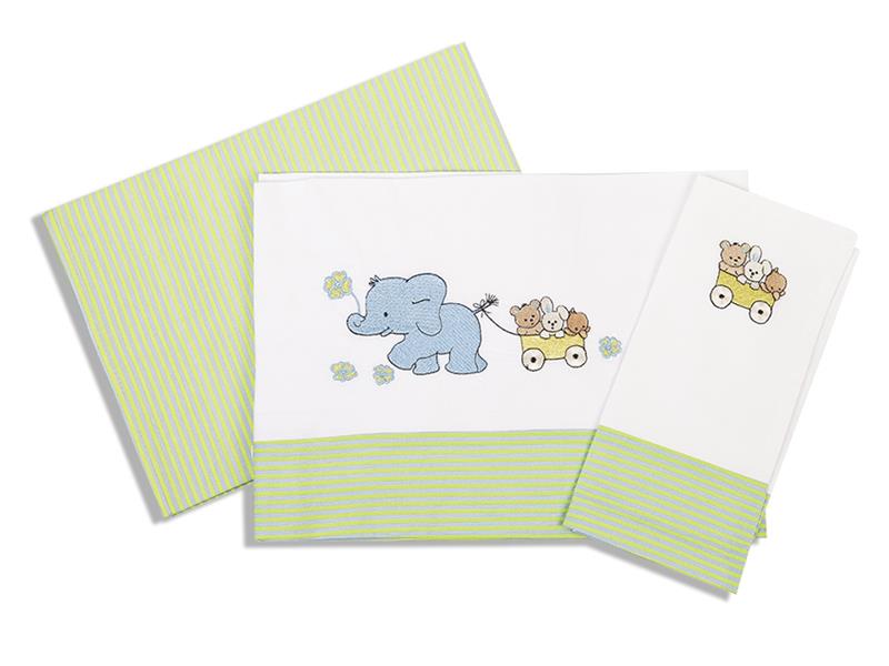 ΣΕΝΤΟΝΙΑ ΣΕΤ 3 τεμ ΒΡΕΦ Cotton 100% 120Χ170 ΕΛΕΦΑΝΤΑΚΙΑ 111 ΓΚΡΙ/ΑΝΘΡΑΚΙ