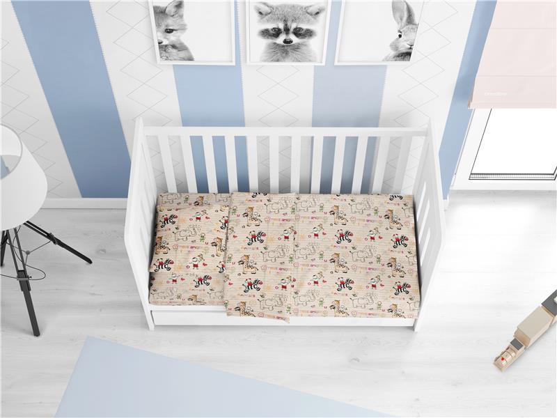 ΣΕΝΤΟΝΙΑ ΕΜΠΡΙΜΕ ΣΕΤ 3 τεμ ΒΡΕΦ Flannel Cotton 100% 120Χ160 Africa 145 Beige