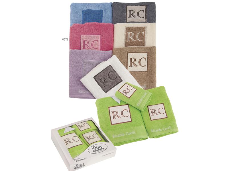 ΠΕΤΣΕΤΑ ΣΕΤ 3 τεμ ΕΝΗΛ Cotton 100% 30X50,50X90,70X140 RICARDO CAVALLI  Fuchsia