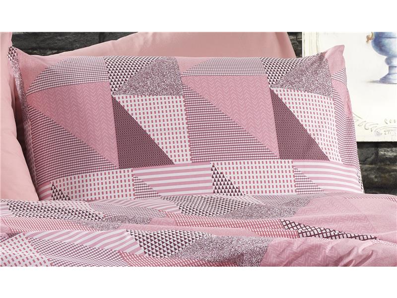 ΜΑΞΙΛΑΡΟΘΗΚΗ ΕΜΠΡΙΜΕ ΕΝΗΛ Flannel Cotton 100% 50Χ70 Geometrical 331 Pink-Salmon
