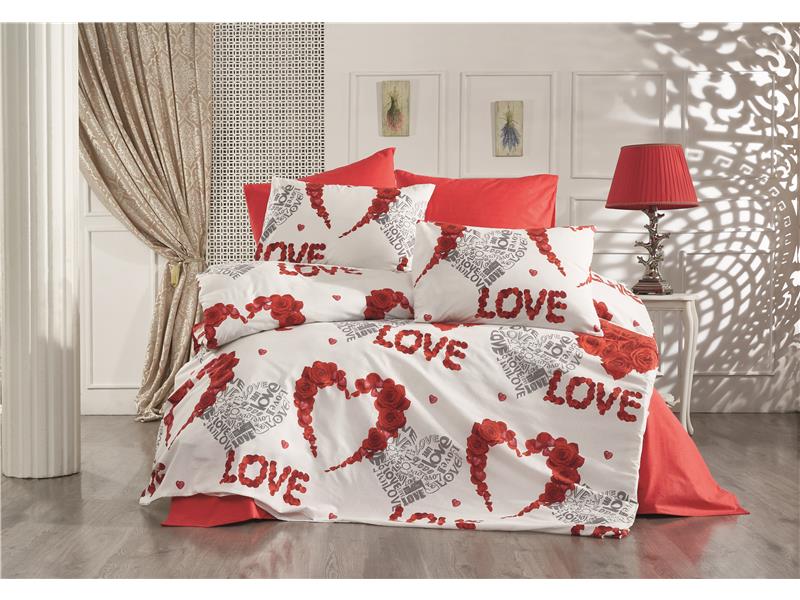 ΠΑΠΛΩΜΑΤΟΘΗΚΗ ΕΜΠΡΙΜΕ ΕΝΗΛ Cott/Pol 70/30 160Χ240 Πάθος 303 White-Red