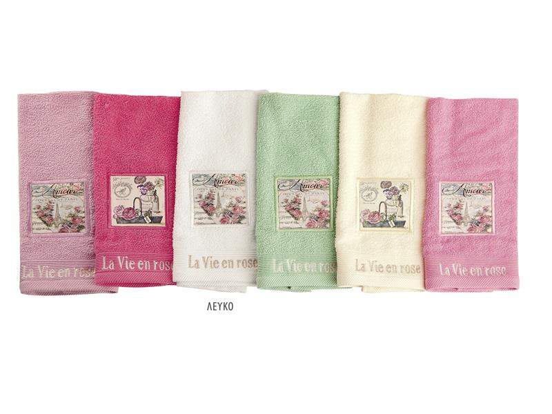 ΠΕΤΣΕΤΑ ΣΕΤ 2 τεμ ΕΝΗΛ Cotton 100% 30X50,50X90 VINTAGE 02 ΛΕΥΚΟ