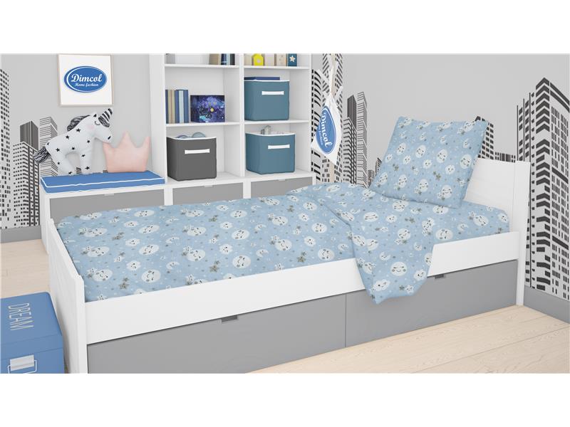 ΣΕΝΤΟΝΙΑ ΕΜΠΡΙΜΕ ΣΕΤ 2 τεμ ΠΑΙΔ Cotton 100% 160Χ240 Smile 81 Blue