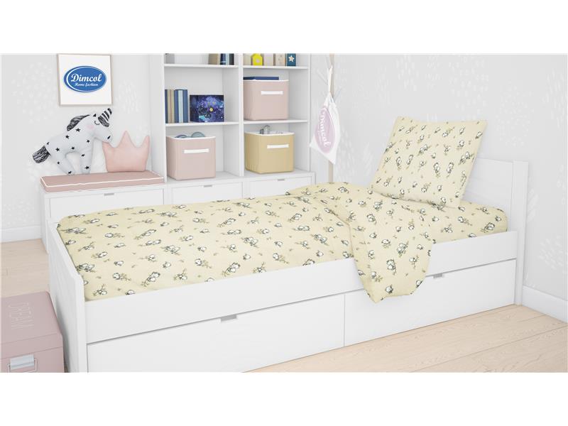 ΣΕΝΤΟΝΙΑ ΕΜΠΡΙΜΕ ΣΕΤ 3 τεμ ΠΑΙΔ Flannel Cotton 100% 160Χ240 Birds 16 Ecru