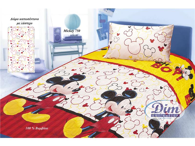 ΚΟΥΒΕΡΛΙ ΠΑΙΔ Cotton 100% 160Χ240 MICKEY 750 Rotary Print