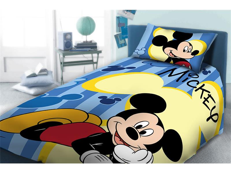ΠΑΠΛΩΜΑΤΟΘΗΚΗ ΣΕΤ 2 τεμ ΠΑΙΔ Cotton 100% 160Χ240 MICKEY 960 Digital Print