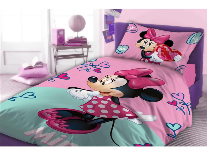ΣΕΝΤΟΝΙΑ ΣΕΤ 4 τεμ ΠΑΙΔ Cotton 100% 160Χ240 MINNIE 754 Digital Print