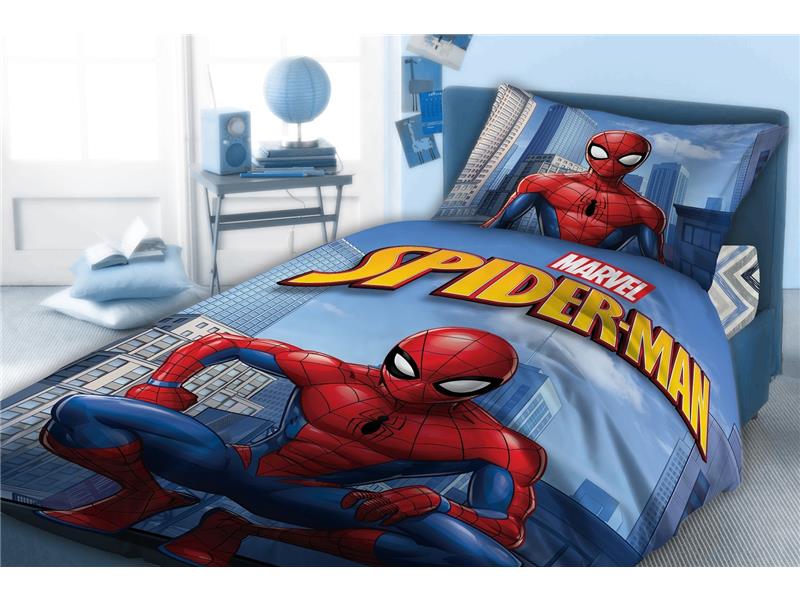 ΣΕΝΤΟΝΙΑ ΣΕΤ 3 τεμ ΠΑΙΔ Cotton 100% 165Χ245 Spiderman 813 Digital Print 