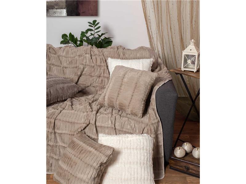 ΡΙΧΤΑΡΙΑ stripe (180cm x 180cm) μπέζ