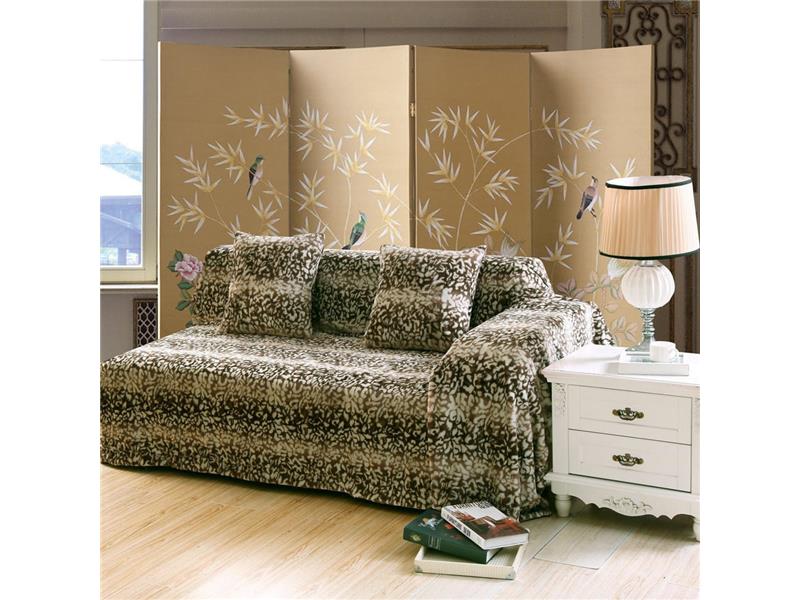 ΡΙΧΤΑΡΙΑ leopard (180cm x 180cm) καφέ