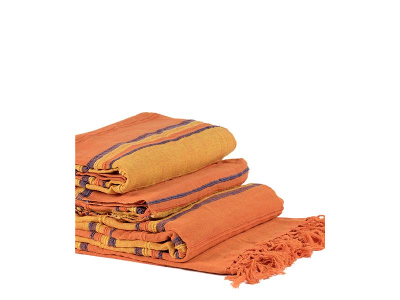 ΡΙΧΤΑΡΙΑ kerala (150cm x 180cm/170cm x 230cm/170cm x 270cm) πορτοκαλί/μπλέ