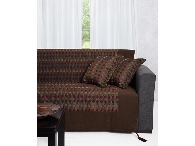 ΡΙΧΤΑΡΙΑ 602 πουά (180cm x 180cm / 180cm x 250cm / 180cm x 300cm) καφέ