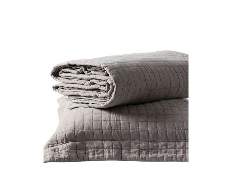 ΚΟΥΒΕΡΛΙ σετ (220cm x 240cm + 2 x 50cm x 70cm) STONEWASHED COFFEE