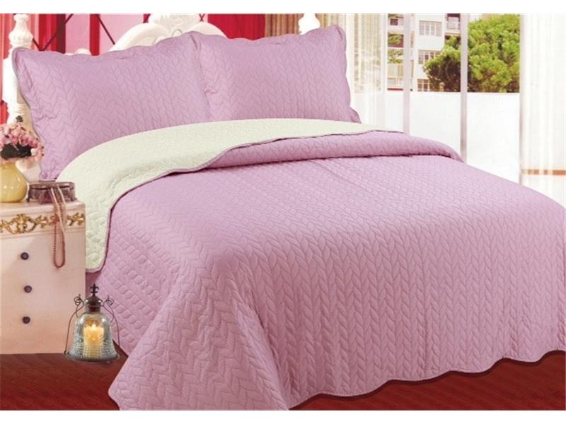 ΚΟΥΒΕΡΛΙ σετ (220cm x 240cm + 2 x 50cm x 70cm) φύλλο amethyst