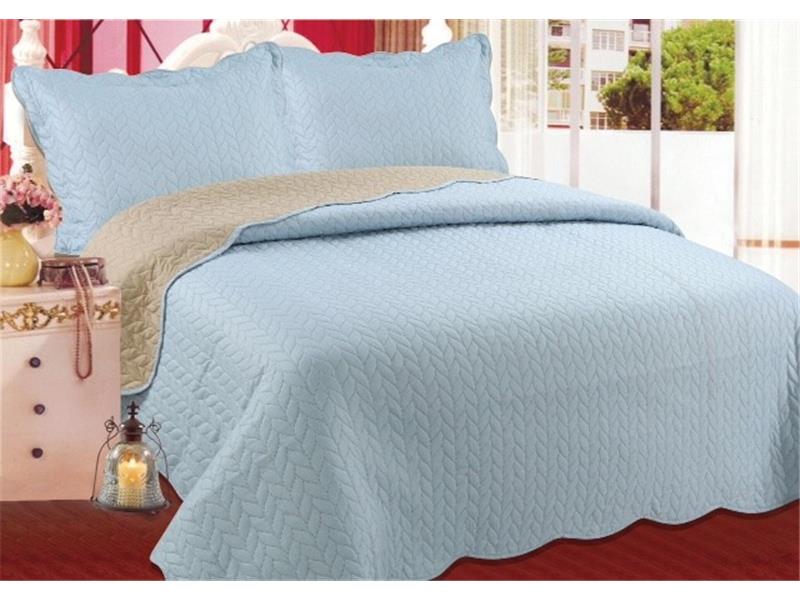 ΚΟΥΒΕΡΛΙ σετ (220cm x 240cm + 2 x 50cm x 70cm) φύλλο sky