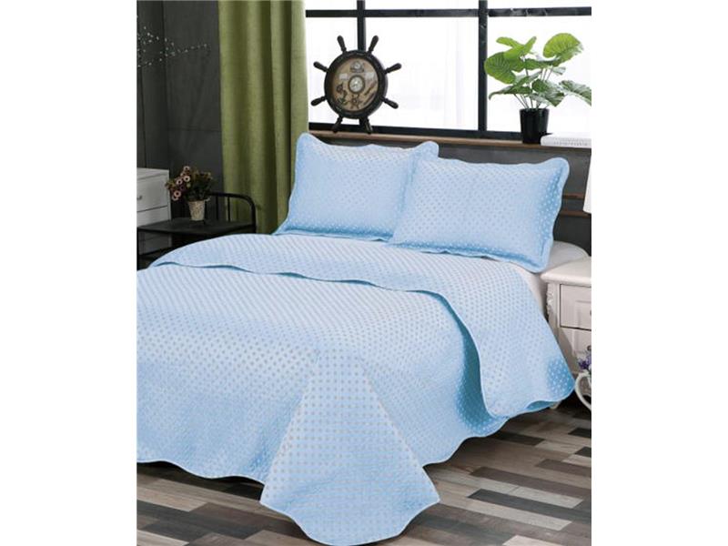 ΚΟΥΒΕΡΛΙ σετ(160cm x 220cm + 1 x 50cm x 70cm) dot siel