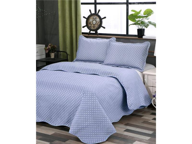 ΚΟΥΒΕΡΛΙ σετ (220cm x 240cm + 2 x 50cm x 70cm) dot grey