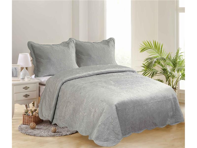ΚΟΥΒΕΡΛΙ SUPERSOFT ΛΑΧΟΥΡΙ (220cm x 240cm + 2 x 50cm x 70cm ) γκρί