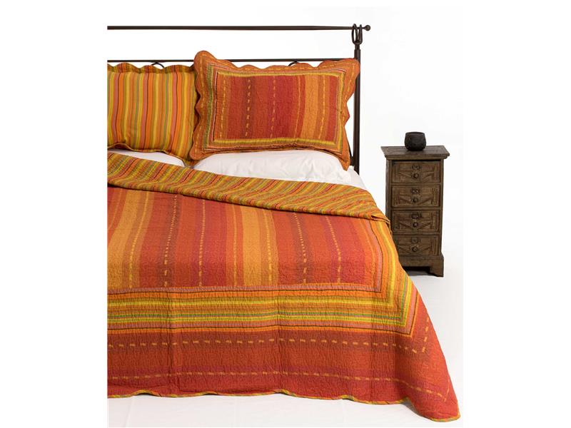 ΚΟΥΒΕΡΛΙ σετ (160cm x 220cm + 1 x 50cm x 70cm) 8013 πορτοκαλί