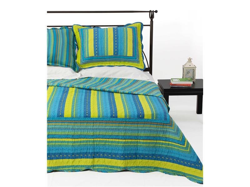 ΚΟΥΒΕΡΛΙ  σετ (220cm x 240cm + 2 x 50cm x 70cm) 8013 μπλέ