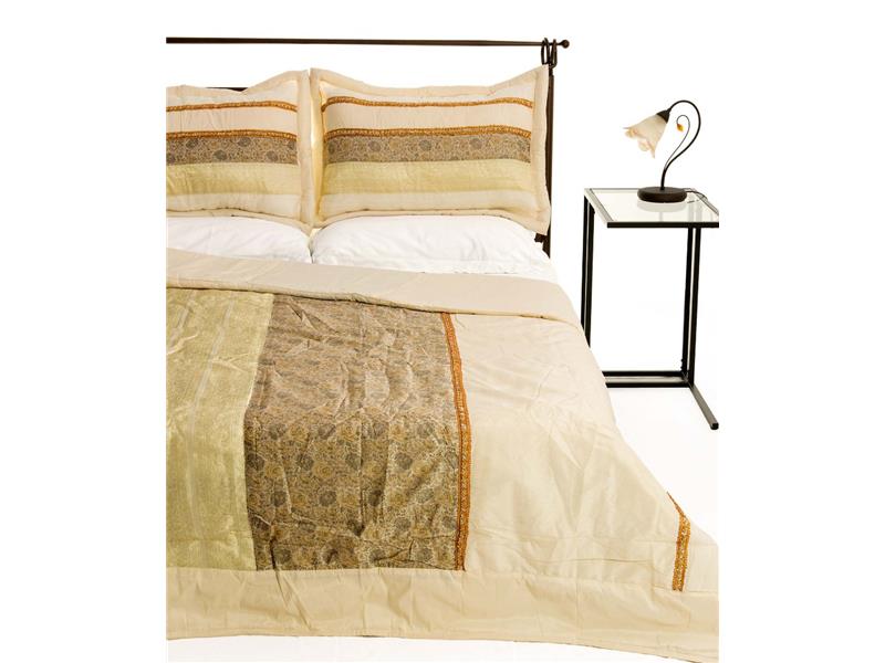 ΚΟΥΒΕΡΛΙ σετ (220cm x 240cm + 2 x 50cm x 70cm) TAJ MAHAL ivory