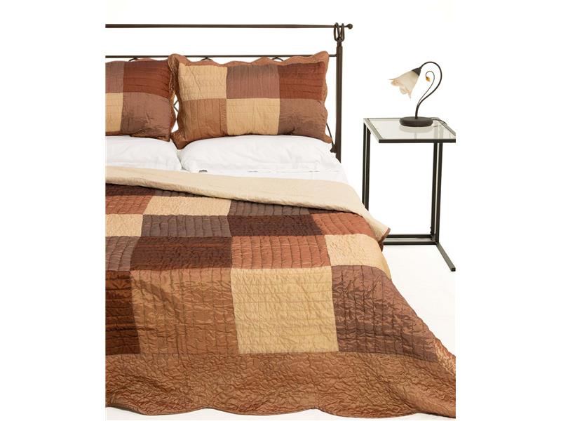 ΚΟΥΒΕΡΛΙ σετ (220cm x 240cm + 2 x 50cm x 70cm) 6155 καφέ