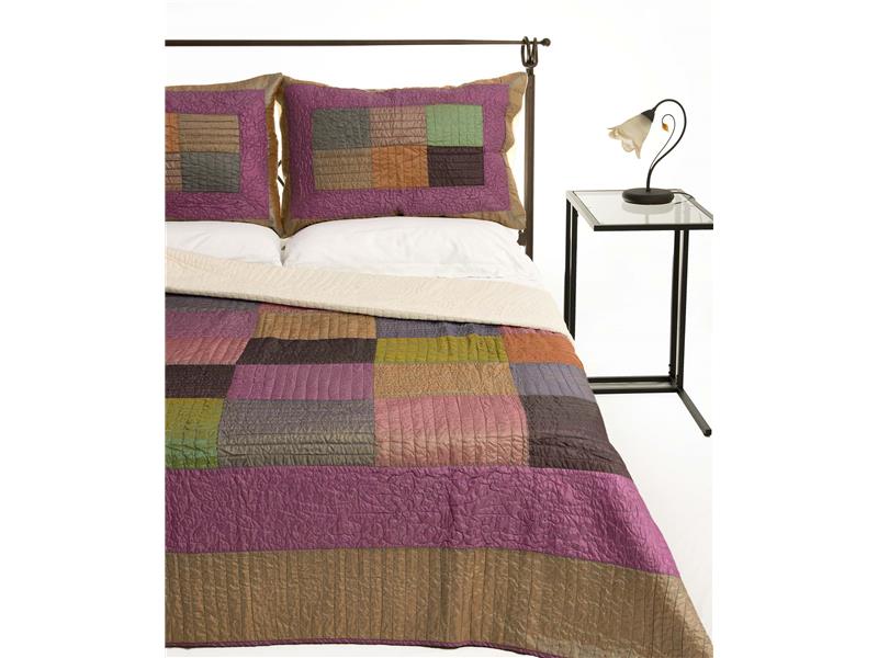 ΚΟΥΒΕΡΛΙ σετ (220cm x 240cm + 2 x 50cm x 70cm) 6153 μώβ