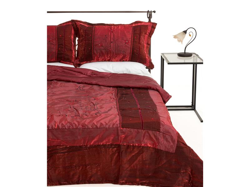 ΚΟΥΒΕΡΛΙ σετ (160cm x 220cm + 1 x 50cm x 70cm) 10507 κόκκινο