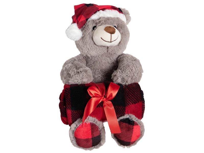 ΒΕΒΕ FLANNEL ΚΟΥΒΕΡΤΑΚΙ (80cm x 120cm) χριστουγεννιάτικο αρκουδάκι