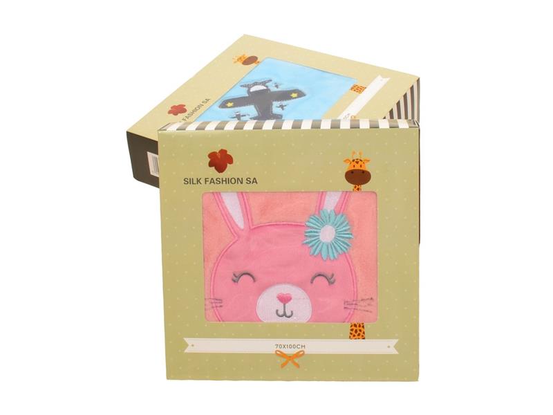 bebe κουβερτάκι (75cm x 100cm ) λαγός