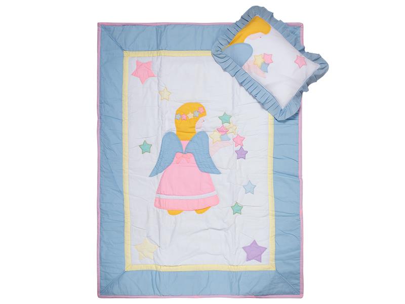 bebe κουβερτάκι ( 90cm x 120cm + 25cm x 35cm) bebe αγγελάκι