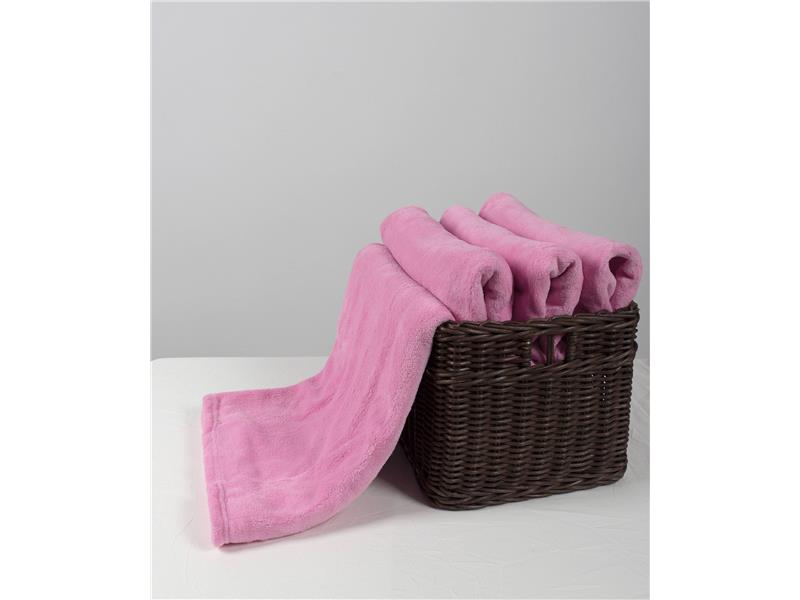 κουβέρτα coral fleece (170cm x 220cm) ρόζ