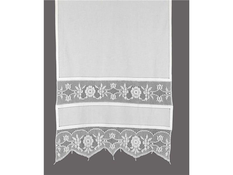 κουρτίνα 097 (140cm x 260cm) λευκό με τούνελ