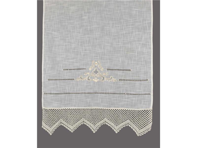 κουρτίνα 1714 (140cm x 260cm) λευκό με τούνελ