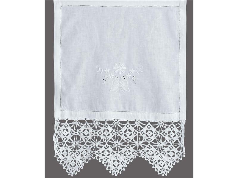 κουρτίνα 6748 (80cm x 150cm) λευκό με τούνελ