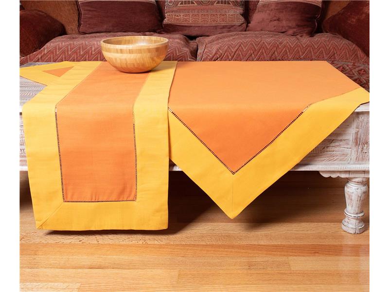 τραπεζοκαρέ (140cm x 140cm)  bg17 ώχρα/κροκί