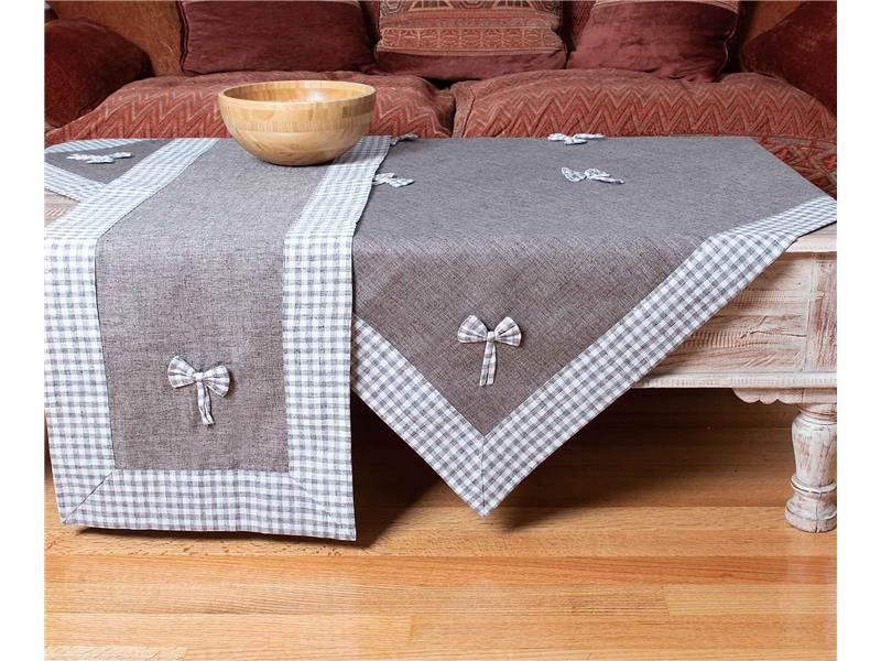 καρέ (90cm x 90cm) bow καφέ