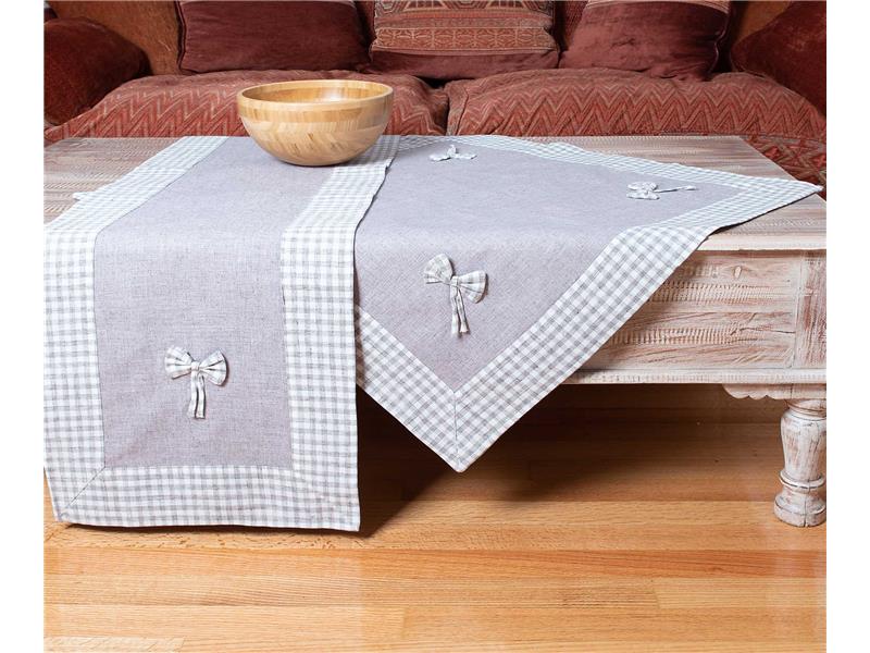 καρέ (90cm x 90cm) bow γκρι